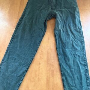 Stefano Green Denim Jeans 36X34 Straight Leg